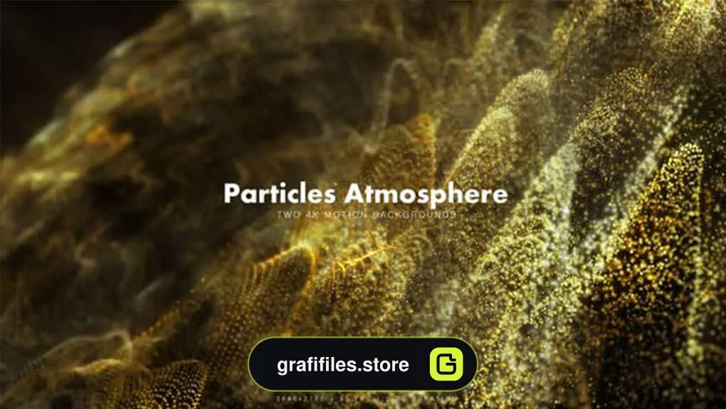 بک گراند موشن گرافیک Particles Atmosphere Yellow Vol.2