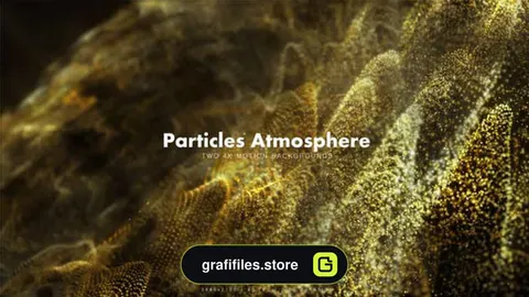 بک گراند موشن گرافیک Particles Atmosphere Yellow Vol.2