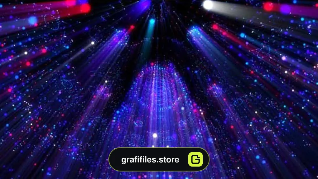 بک گراند موشن گرافیک Particles Rays Stage Hall VJ Loop