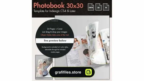 فایل لایه باز آلبوم عکس عروسی Photobook Wedding Album Template