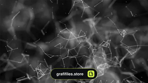 بک گراند موشن گرافیک Plexus On Smoky Background