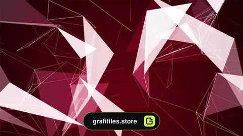 بک گراند موشن گرافیک Plexus With 2D-3D Polygonal Sides