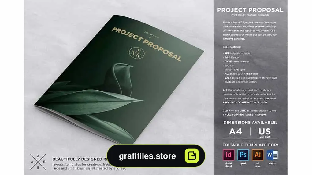 فایل لایه باز پروپوزال Project Proposal Contract & Invoice