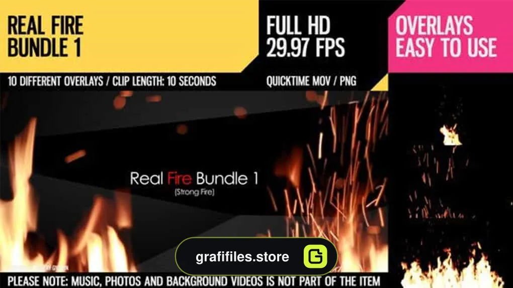 فوتیج آتش واقعی Real Fire Bundle 1