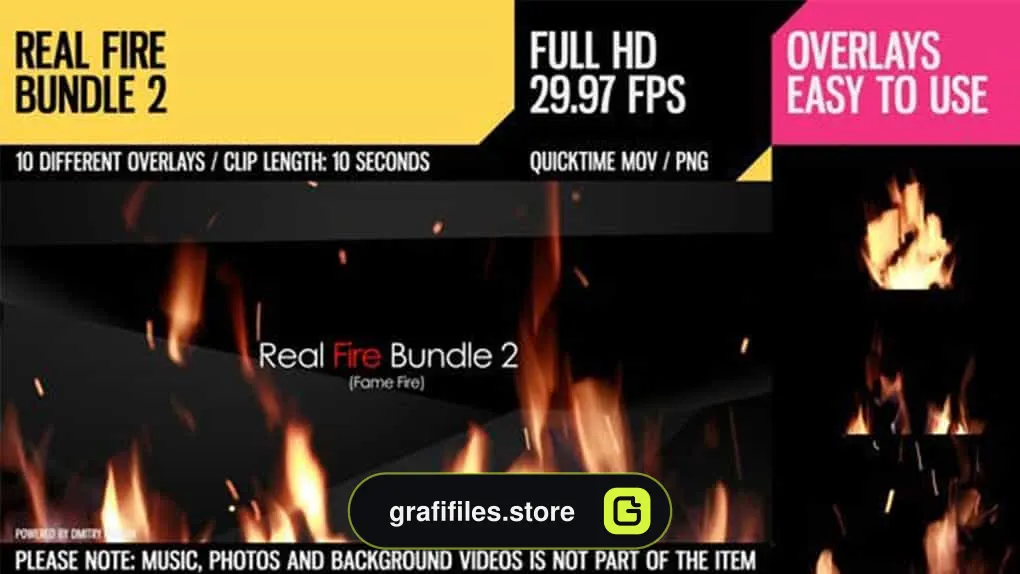 فوتیج آتش واقعی Real Fire Bundle 2