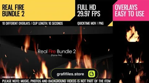 فوتیج آتش واقعی Real Fire Bundle 2