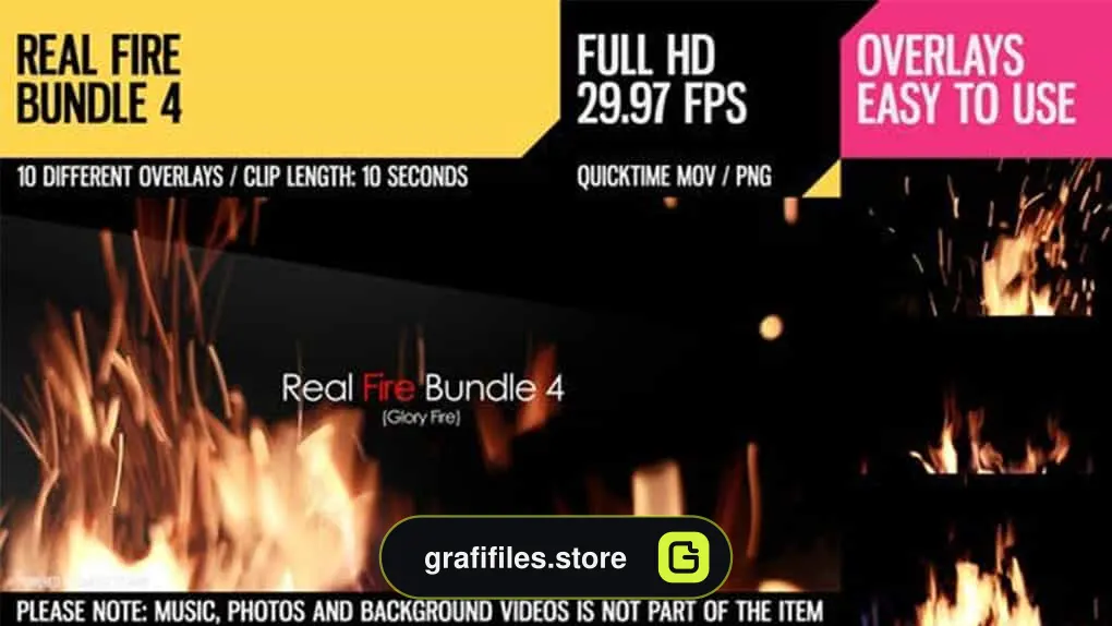 فوتیج آتش واقعی Real Fire Bundle 4