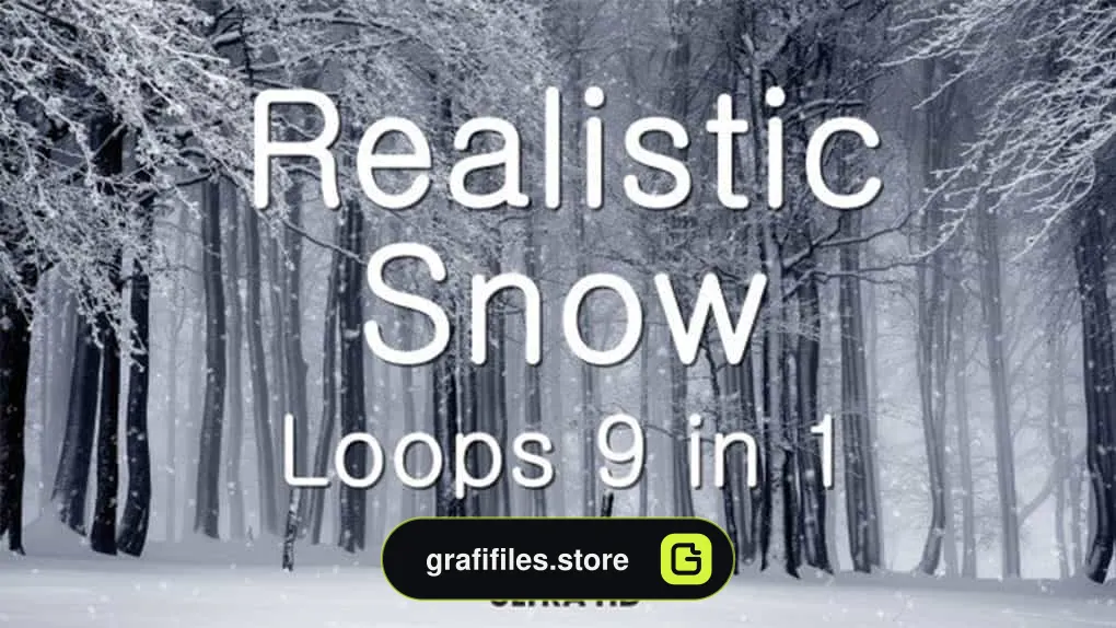 فوتیج بارش برف Realistic Snow Loops Pack