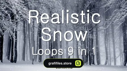 فوتیج بارش برف Realistic Snow Loops Pack