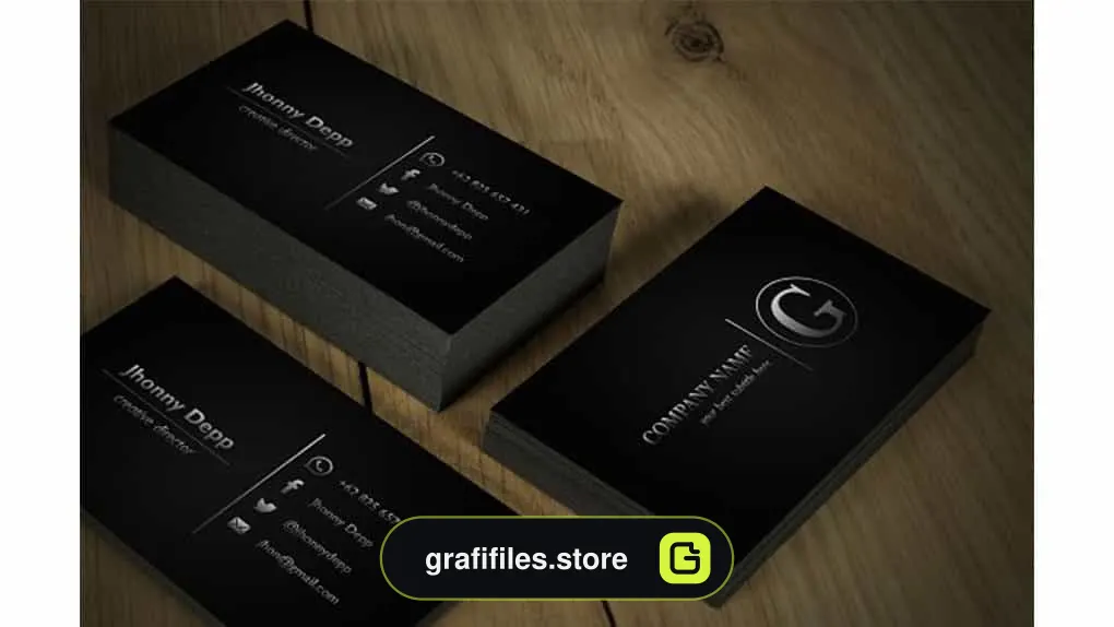 فایل لایه باز کارت ویزیت Shiver Business Cards