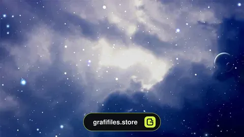 فوتیج Space With Stars Zooming