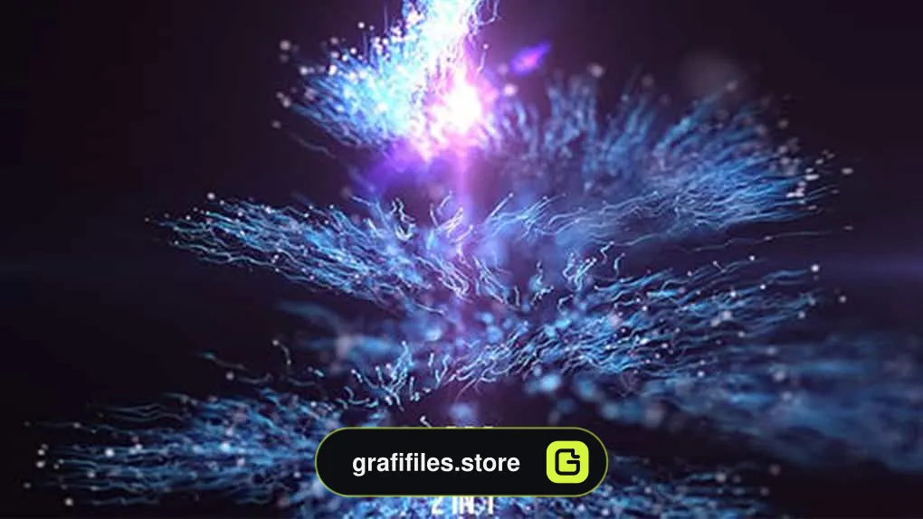 بک گراند موشن گرافیک پارتیکل Spiral Particles