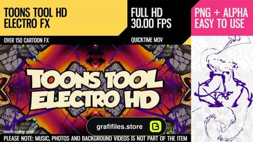 فوتیج افکت کارتونی Toons Tool HD Electro FX