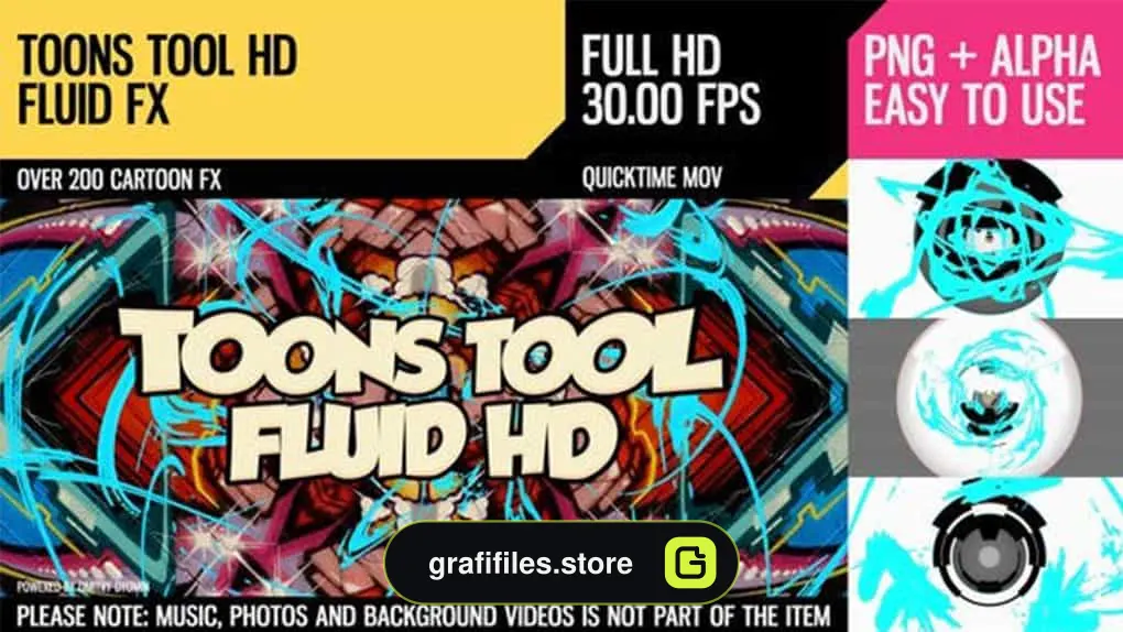 فوتیج افکت کارتونی Toons Tool HD Fluid FX