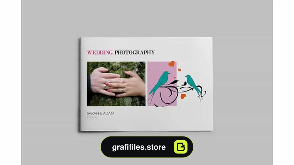 قالب ایندیزاین آلبوم عکس عروسی Wedding Album Template