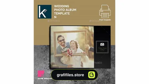 قالب ایندیزاین آلبوم عکس عروسی Wedding Photo Album Template