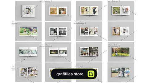 فایل لایه باز آلبوم عکس عروسی Wedding Photo Album Template