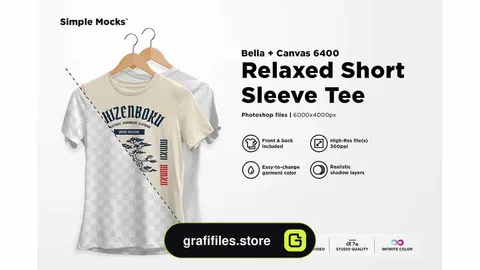 موکاپ تیشرت زنانه Women’s Relaxed Tee Mockup