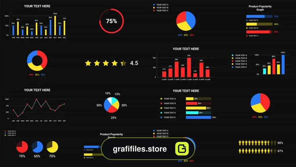 پروژه افترافکت اینفوگرافی Infographics Pack