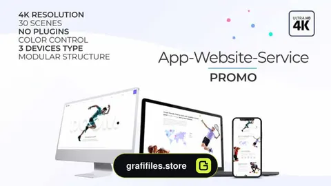 پروژه افترافکت تیزر معرفی اپلیکیشن وب سایت