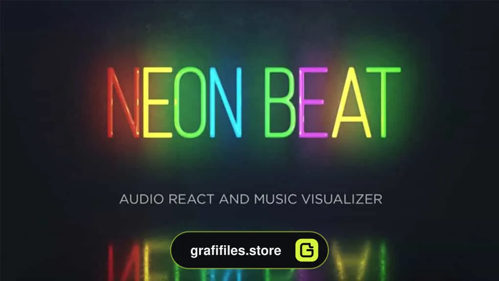 پروژه افترافکت اکولایزر Audio React - Neon Music Visualizer