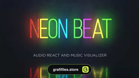 پروژه افترافکت اکولایزر Audio React - Neon Music Visualizer