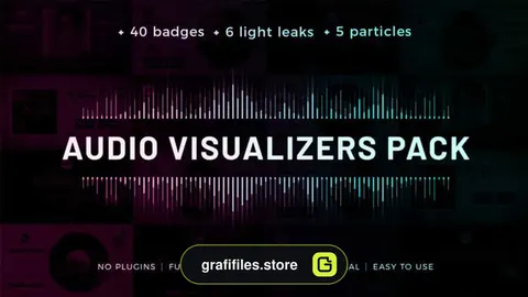 پروژه افترافکت ویژوالایزر موزیک Audio Visualizers Pack