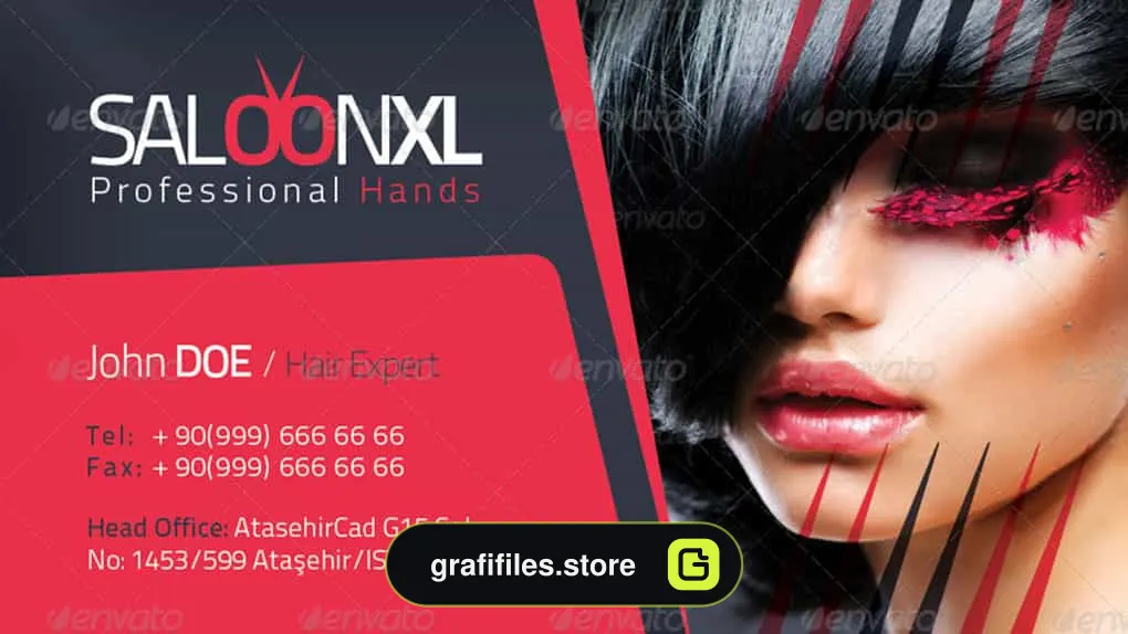 فایل لایه باز کارت ویزیت سالن زیبایی Beauty Salon Business Card Template