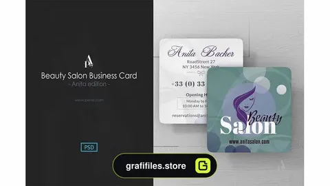 فایل لایه باز کارت ویزیت سالن زیبایی Beauty Salon