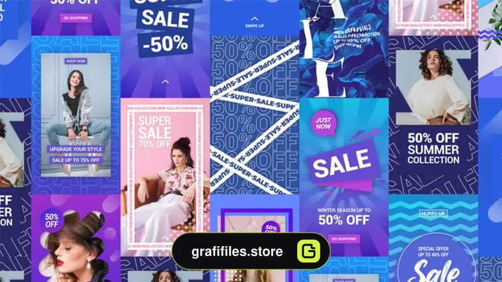 پروژه افترافکت استوری اینستاگرام Big Sale Instagram Stories