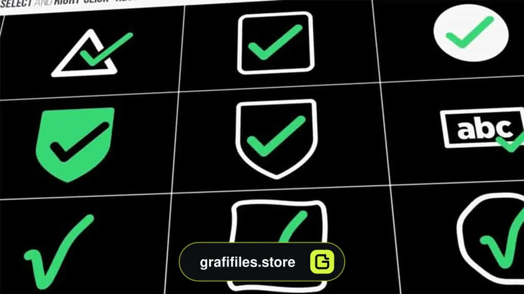 پروژه افترافکت Check Marks X Kit