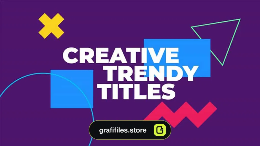 پروژه افترافکت تایتل Creative Trendy Titles