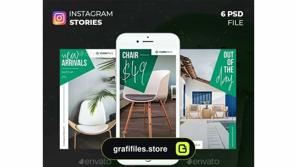 فایل لایه باز استوری اینستاگرام Furniture Instagram Stories