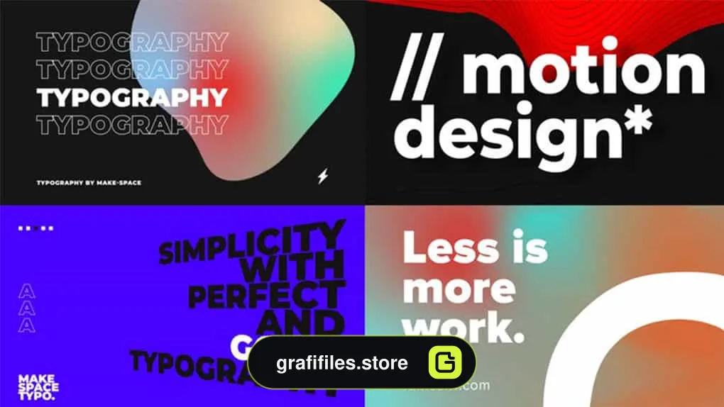پروژه افترافکت تایپوگرافی Giant Typography