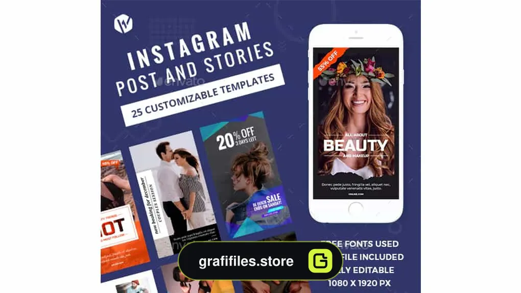 فایل لایه باز پست و استوری اینستاگرام Instagram Stories & Post
