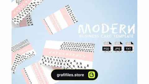 فایل لایه باز کارت ویزیت مدرن KATHY