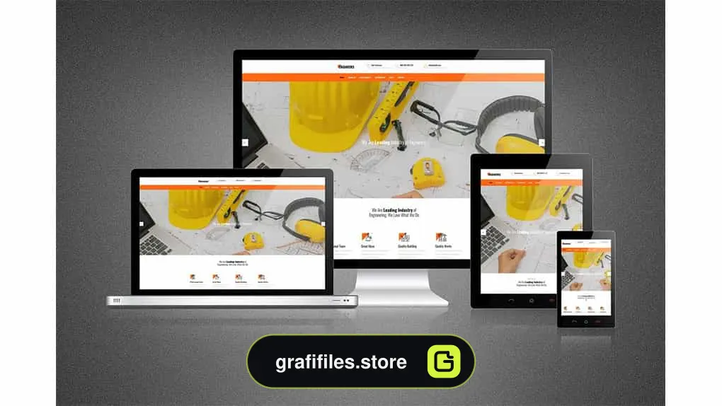 موکاپ وب سایت Modern Responsive Website Mockup
