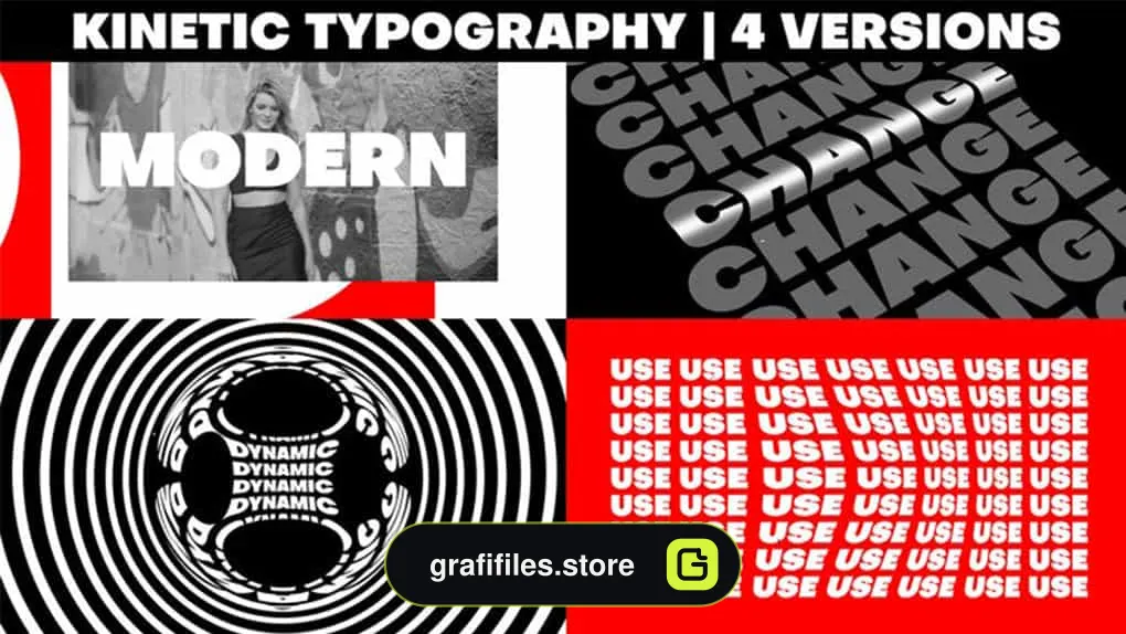 پروژه افترافکت تایپوگرافی مدرن Modern Typography
