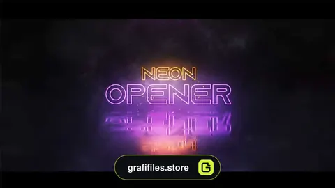 پروژه افترافکت نمایش لوگو نئونی Neon Logo opener