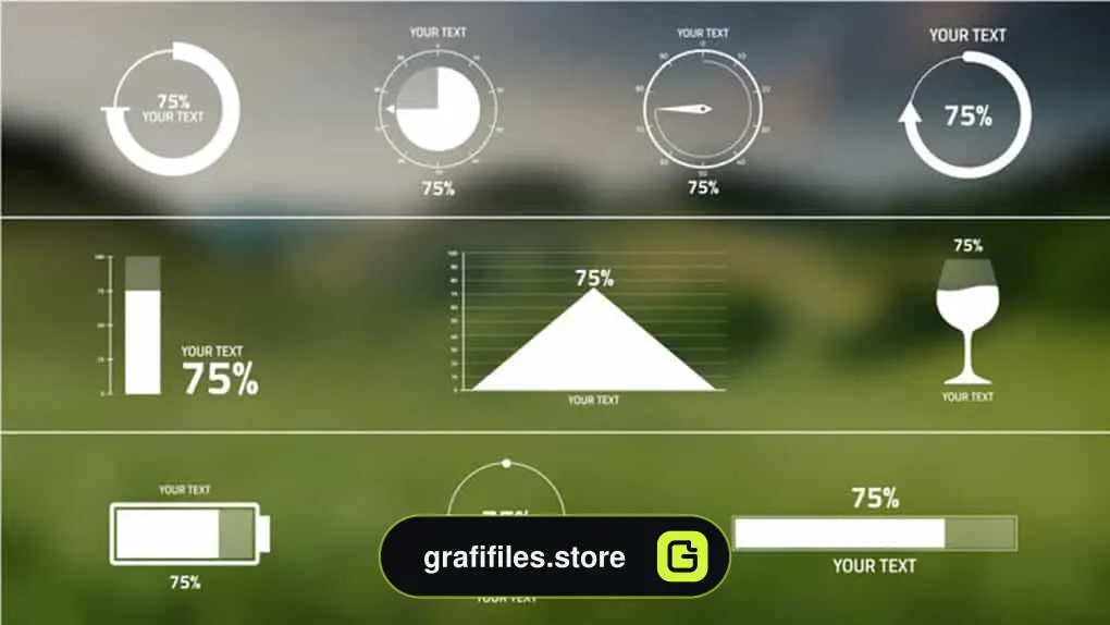 پروژه افترافکت اینفوگرافی Percentage Infographics