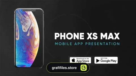 پروژه افترافکت تیزر معرفی اپلیکیشن Phone Xs Max - Smartphone App Presentation