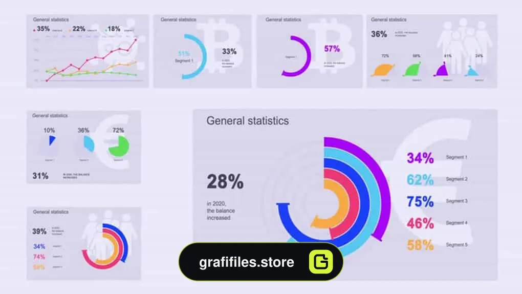 پروژه افترافکت اینفوگرافی Pure Color Infographics