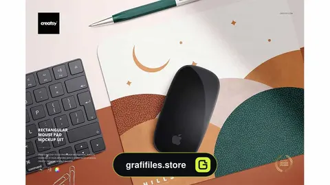 موکاپ ماوس پد مستطیل شکل
