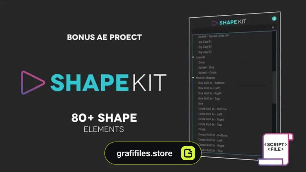 پروژه افترافکت Shape Kit Script