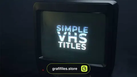 پروژه افترافکت نمایش لوگو با تایتل Simple VHS Titles & Logo