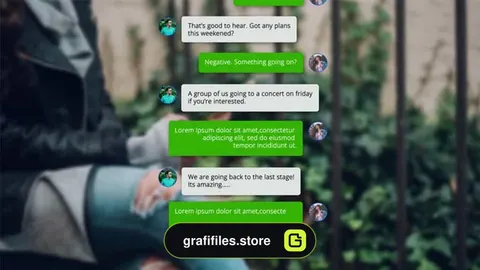 پروژه افترافکت جعبه ابزار ساخت و نمایش پیامک Text Message Kit