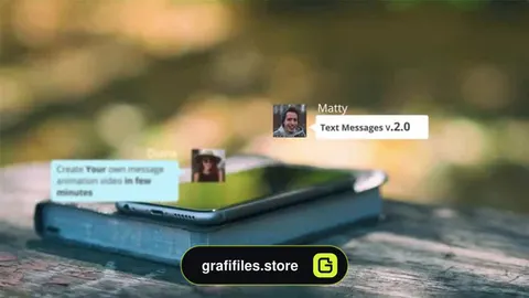 پروژه افترافکت نمایش پیامک Text Messages v2