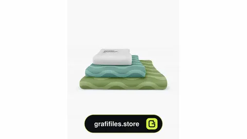 موکاپ حوله Three Waffle Towels Mockup