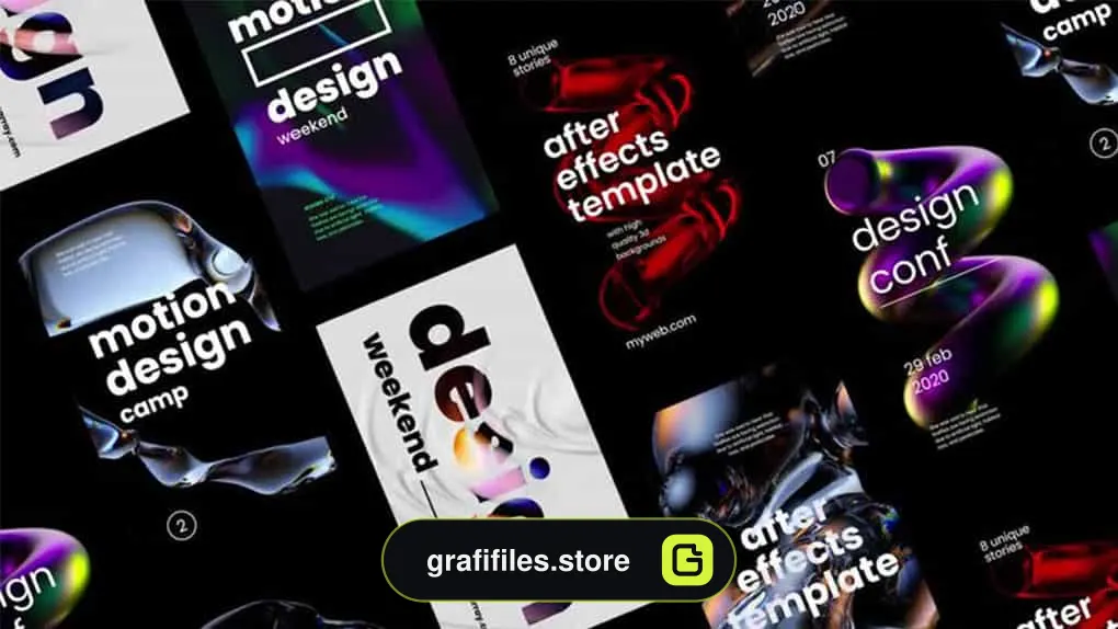 پروژه افترافکت استوری Unique Stories V2