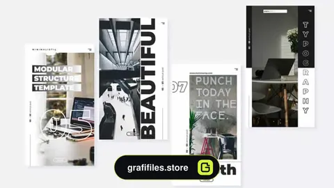 پروژه افترافکت تایپوگرافی Vertical Corporate Typo Post